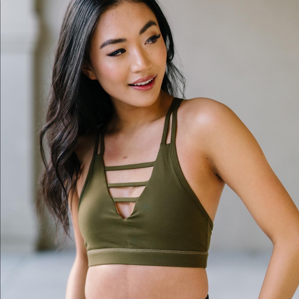 Zyia Olive Grid Bra (L)